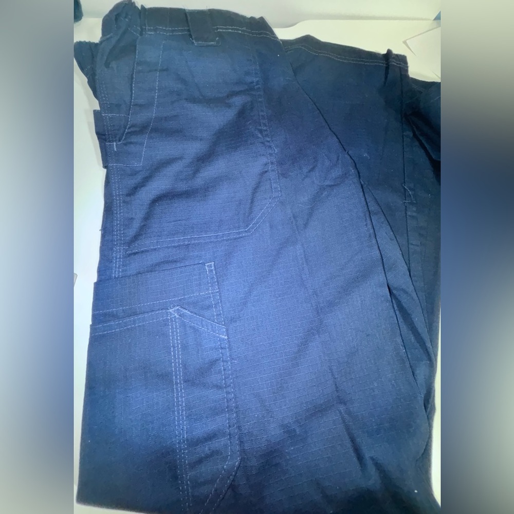 NWT SET of Men's Solid Ripstop Utility Nurses Scrub Top&Pants size XS Navy - Picture 3 of 5